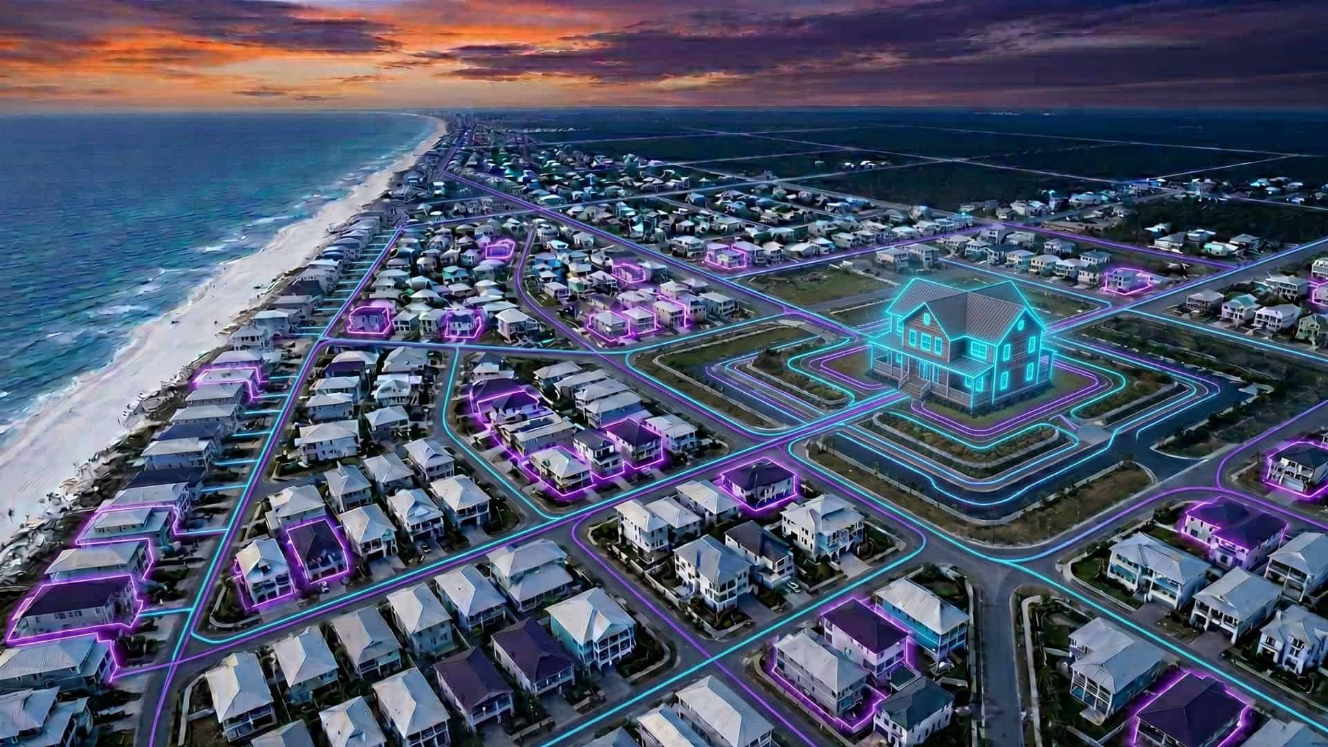 Image of a property management company connected to the properties in its portfolio in a beachside community